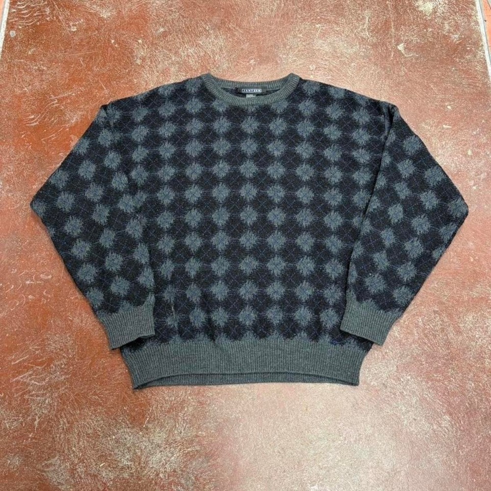 90s patterned‎ knit sweater